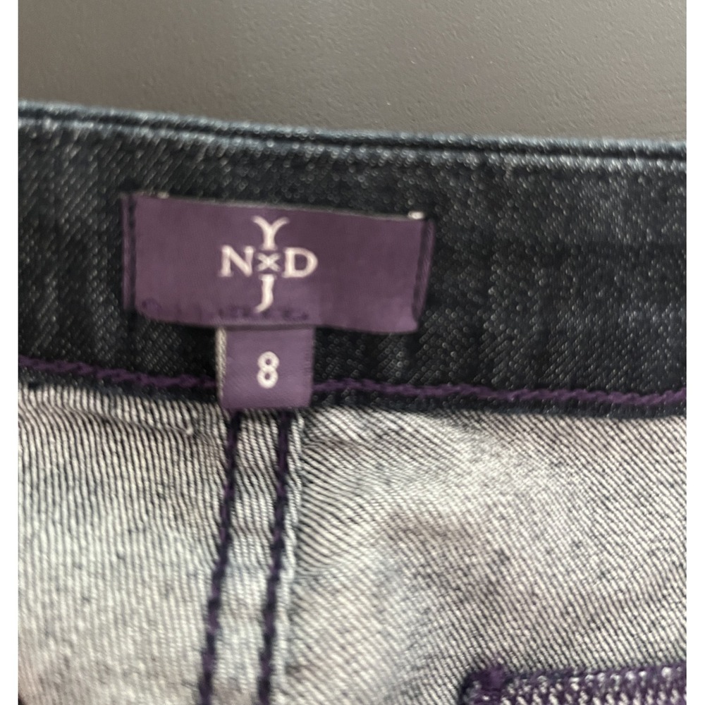 NYDJ Michelle Trouser Jeans 8 Dark Wash Flare Lift Tuck Office Teacher Nautical - Picture 5 of 9